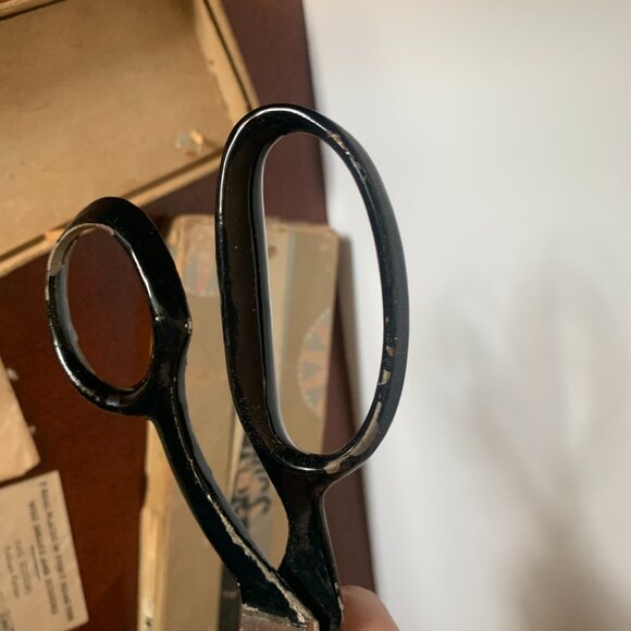 Vintage WISS Pinking Shears Scissors Model C Original Paperwork Box black silver - Picture 5 of 16